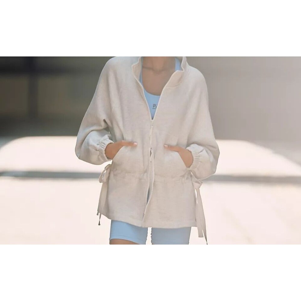 Daily Practice by Anthropologie Cinch It Up Cardigan Jacket Top Zip L/XL 289759